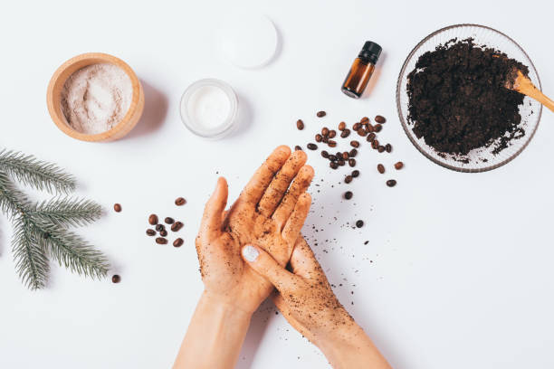 istock Woman's hands apply homemade cosmetic 1289926394