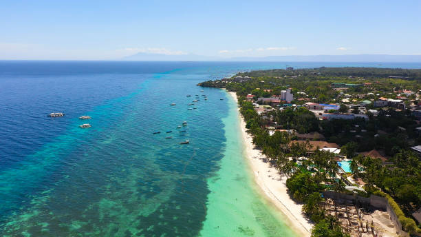 istock Sandy beach and tropical sea. Panglao island, Philippines 1289928092