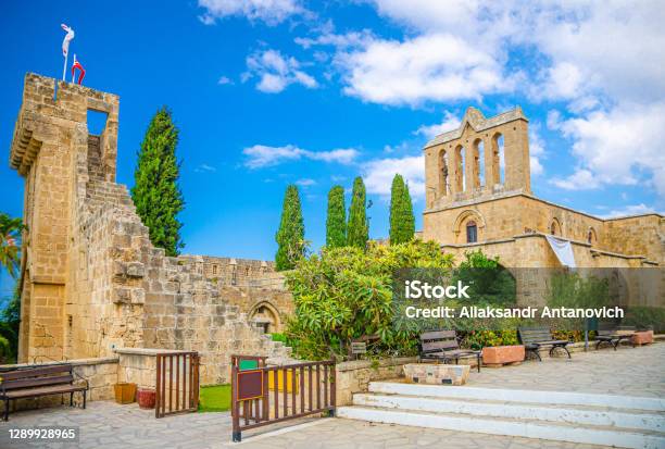 Ruins Of Bellapais Abbey Monastery Stone Building In Kyrenia Girne District Stock Photo - Download Image Now