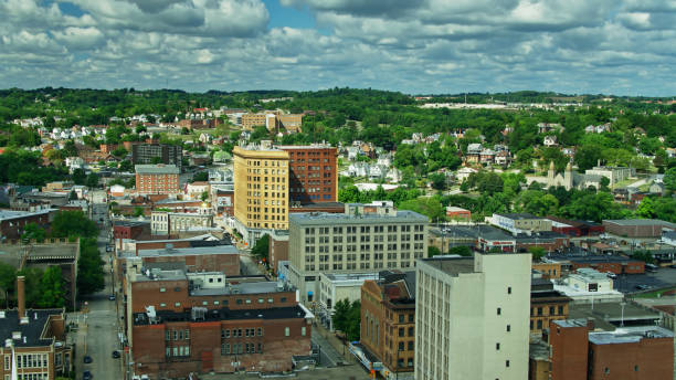 istock Summer Sunlight on Uniontown, Pennsylvania - Aerial 1289933048