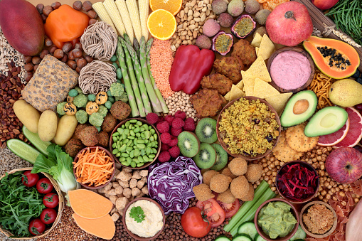 Colección de alimentos para la salud vegana grande para la vitalidad photo