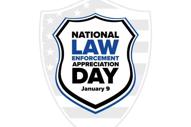 National Law Enforcement Appreciation Day L.E.A.D. January 9. Holiday concept. Template for background, banner, card, poster with text inscription. Vector EPS10 illustration. National Law Enforcement Appreciation Day L.E.A.D. January 9. Holiday concept. Template for background, banner, card, poster with text inscription. Vector EPS10 illustration police stock illustrations