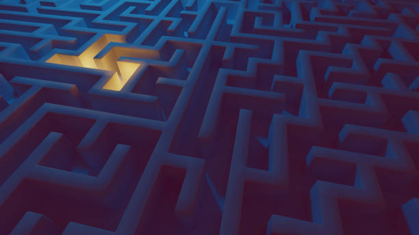 istock Maze with complicated structure is a challenge to find the right way through 1289937784