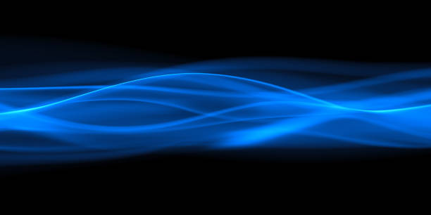istock Futuristic technology, digital wavy background, Blue glowing neon energy lightning. Abstract network background. Global Communications and Big Data technology 3d illustration. 1289939199