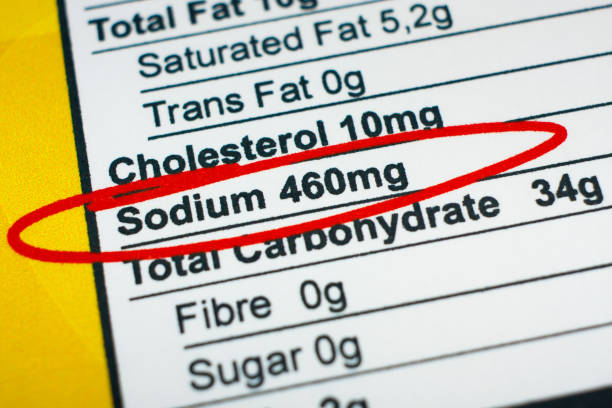 Nutrition facts Photo of a nutrition facts label. Salt in food sodium stock pictures, royalty-free photos & images