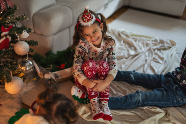 istock Happy children on Christmas Eve 1289943452