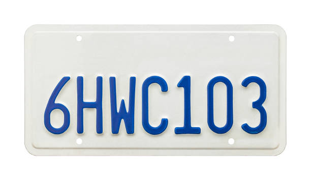 License Plate with Number stock photo