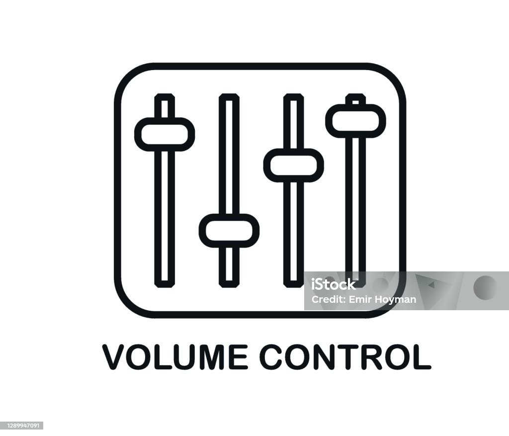 Vector Illustration Of A Mixing Console Volume Control Stock ...