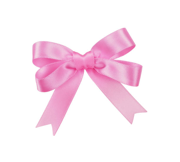istock Red satin ribbon bow isolated on white 1289947092