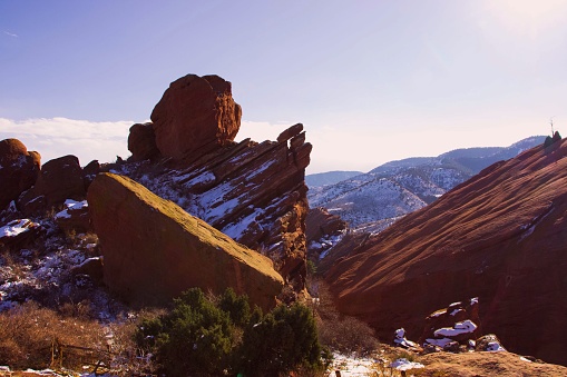 Red rock park and amphitheater in Denver Colorado