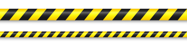 istock Realistic yellow barricade tape. Police warning line. Danger or hazard stripe. Under construction sign. Vector illustration 1289951129