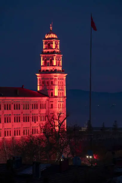 Photo of at night Selimiye barracks ,Istanbul , TURKEY