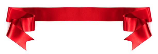 istock Satin ribbon banner on white 1289954118