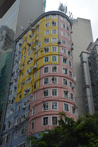 Chung Wui Mansion Wan Chai Hong Kong Stock Photo - Download Image Now