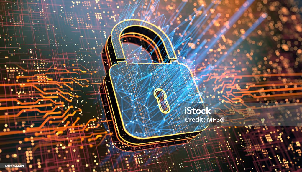Digital security concept Digital background depicting innovative technologies in security systems, data protection Internet technologies Security Stock Photo