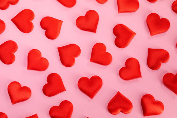 istock Valentines day hearts on pink 1289959235
