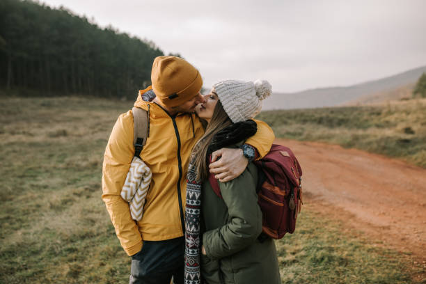 istock Young couple is kissing in nature. 1289959855