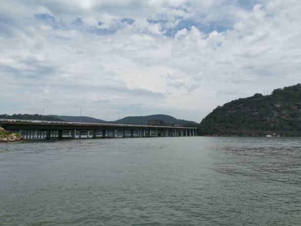 istock Beautiful view of a river on a cloudy day 1289967823