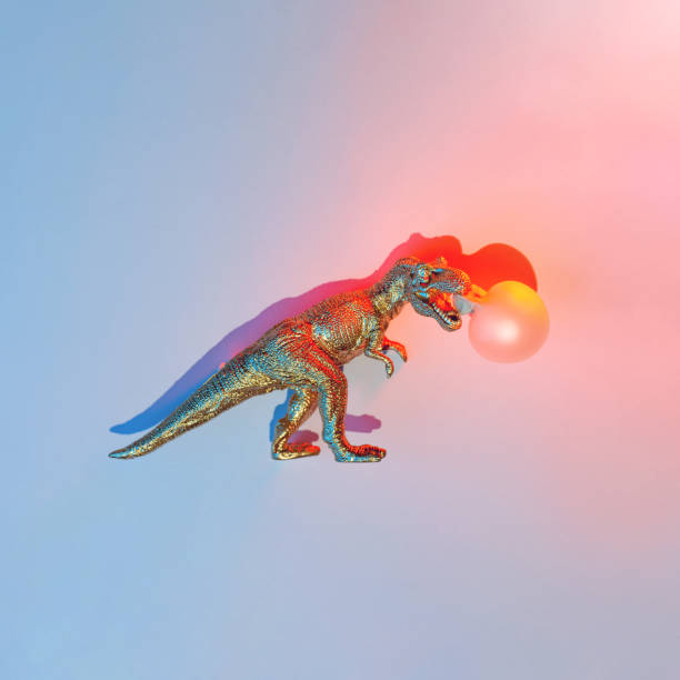 Plastice dinosaurs toys on white background, idea for kids  to play andwill enjoy hours of imaginative , and learning life of animal. Kids and play toys concept.