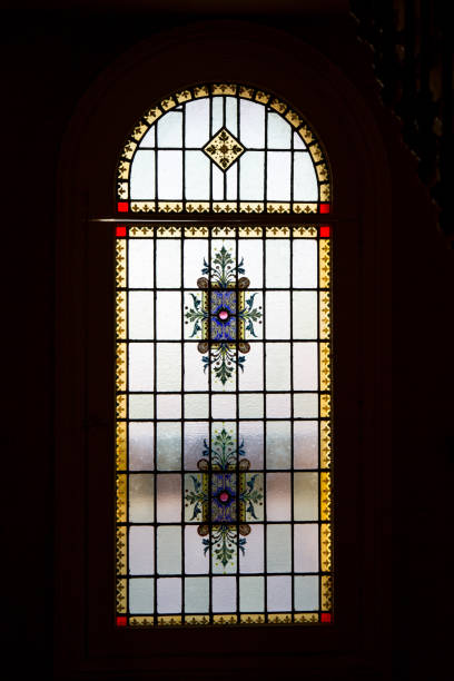 istock Stained glass window in a house 1289969041