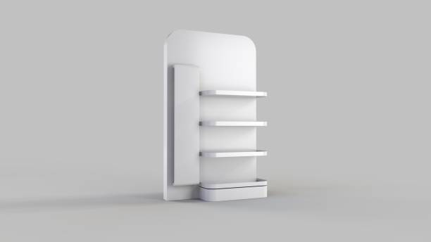 Fsu retail stand free standing unit posm plain mockup display stand