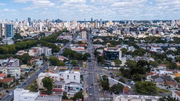 istock Panoramic drone view of the Curitiba 1289977083