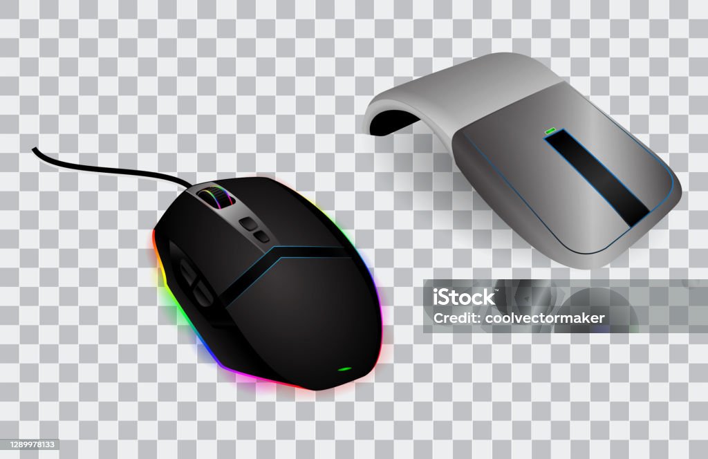 Visual Computer Mouse Set Of Computer Mouse Realistic Or Mouse With Scroll And Click Optical ...