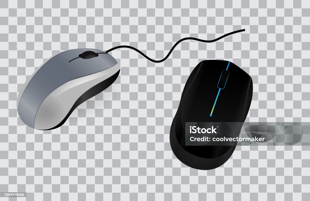 Visual Computer Mouse Set Of Computer Mouse Realistic Or Mouse With Scroll And Click Optical ...