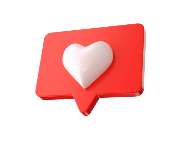istock 3d render, like or love social media icon isolated on white background 1289979340