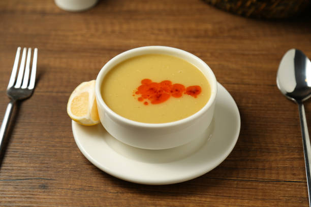 istock Lentil soup with a slice of lemon 1289982165