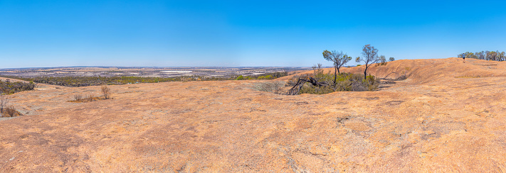 Landscape of Wave rock wildlife park in Australia