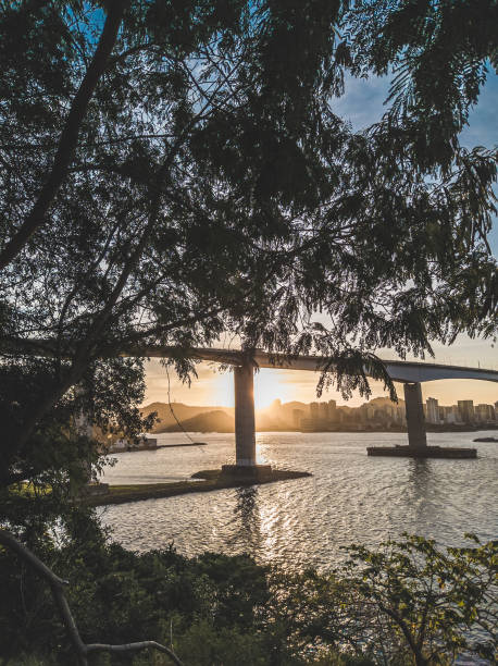 istock vitoria bay and Terceira Ponte bridge at sunset 1289983139