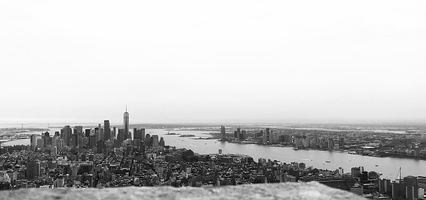 View over the Manhattan District in New York City from the Empire State Building.