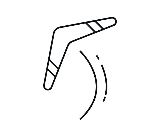 ilustrações de stock, clip art, desenhos animados e ícones de boomerang silhouette illustration on the white background. vector illustration - boomerang