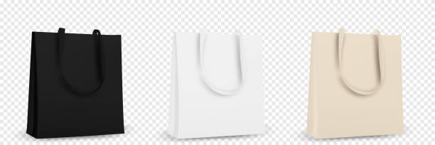 istock Fabric Cloth Bag, cotton shopping bag. Blank eco template, Bags mockup. Vector illustration isolated. 1290004692