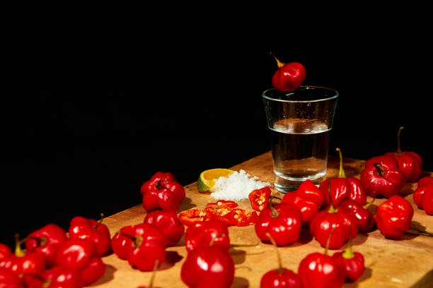 istock Mexican traditional alcohol drink, chili and lime. 1290008284