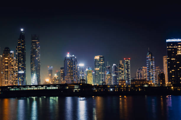 istock Modern Dubai Cityscapes from the Ocean 1290008347