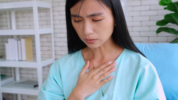 istock Sick patient infected by flu virus in hospital. 1290010303