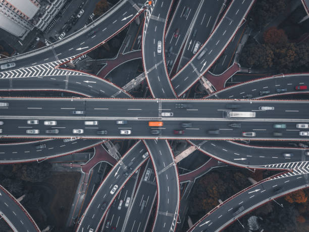 istock Overpass bridge in Shanghai 1290011028