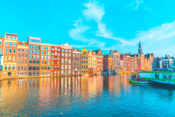istock Typical street in Amsterdam, Netherlands 1290017392