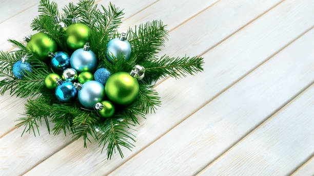 istock Christmas ornaments of dinner table 1290018237