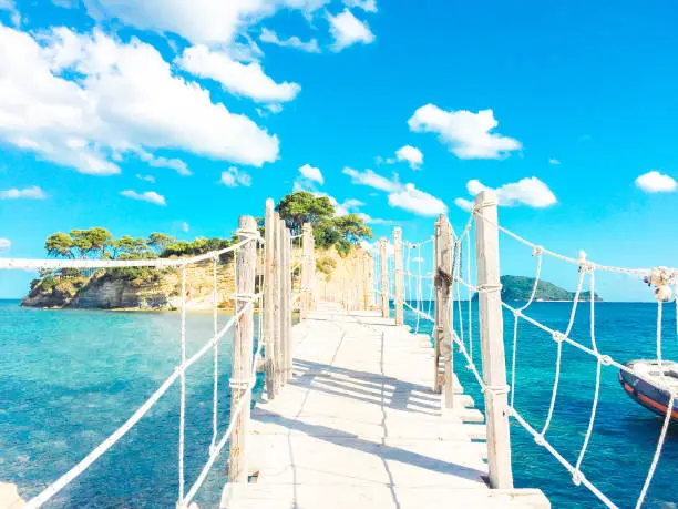 Cameo island view at zakynthos island greekisland at greece Ionian Sea landscaped photography background