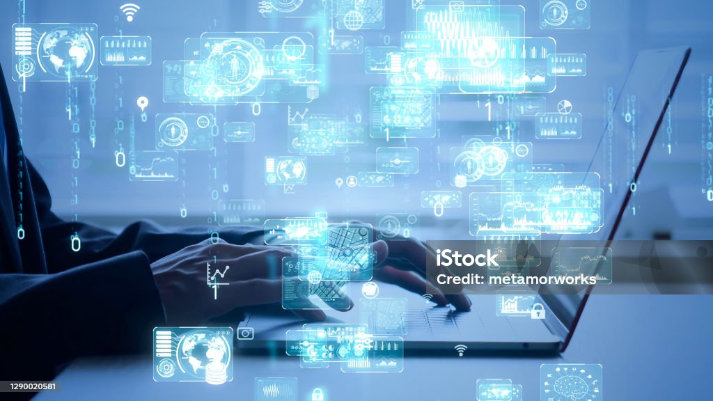 Digital Transformation Concept Binary Code Programming Stock Photo ...
