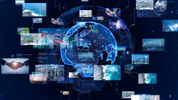 istock Global communication network concept. Planet earth in cyberspace. 1290020585