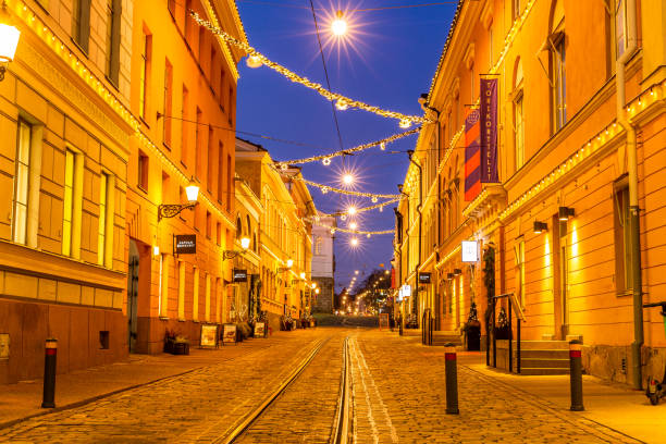 istock Helsinki Cathedral.Helsinki Cathedral illuminated at dusk overlooking Senate Square Finland 1290021376