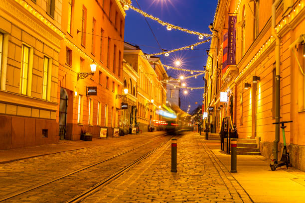 istock Helsinki city illuminated at dusk overlooking Senate Square Finland 1290021430