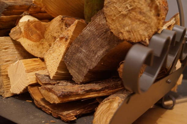 istock Wood for a cozy open fire at Christmas time 1290022841