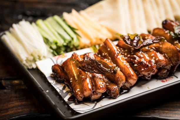 istock Delicious Fried Streaky Pork on the plate 1290024283