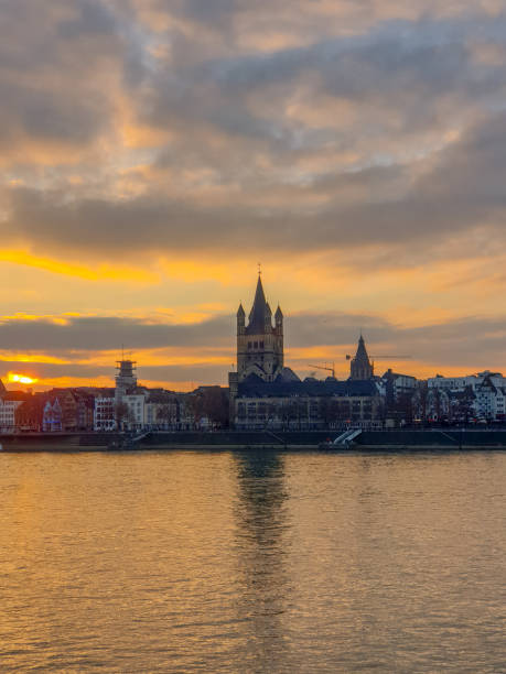 istock Cologne Germany alongside the rhein river during sunset with the huge Cathedral 1290026998