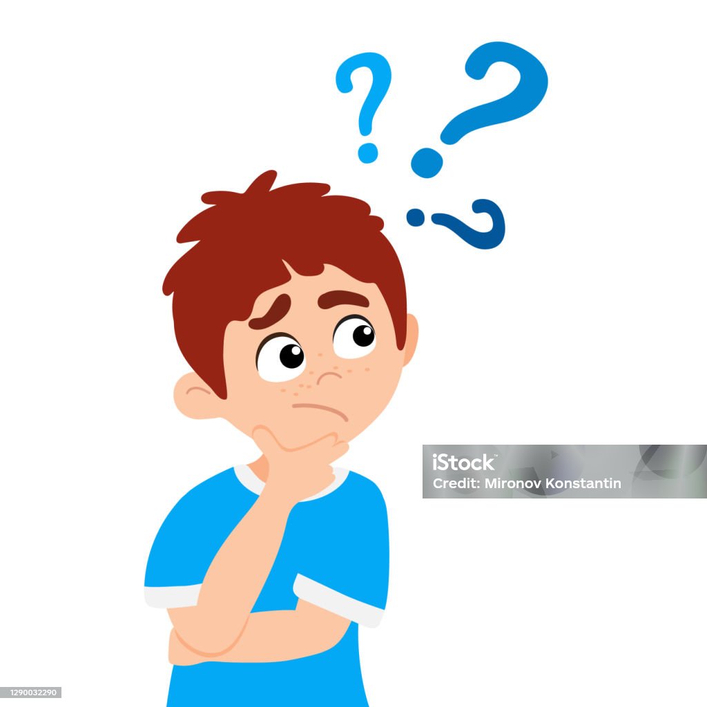 Little Boy Kid Asking Question Flat Style Design Vector Illustration  Isolated On White Background Stock Illustration - Download Image Now -  iStock